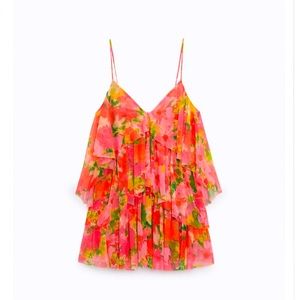 Printed Tulle Dress